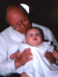 With Grandad, 9 July 2000