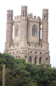Ely Cathedral: across rooftops